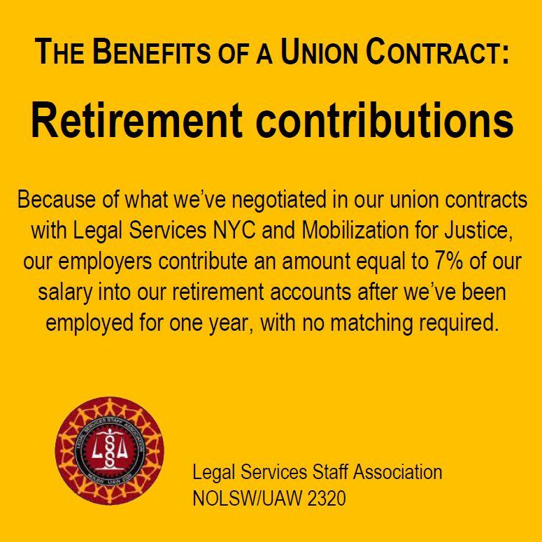 Benefits of a Union Contract Legal Services Staff Association UAW